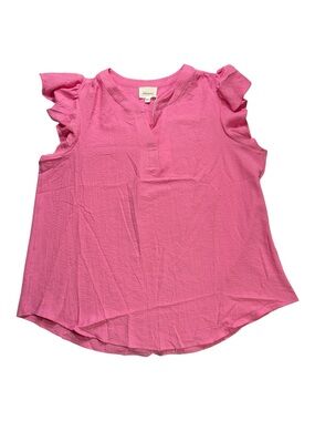 Andrée by Unit Flutter Sleeve Blouse – 1X NWT Pink